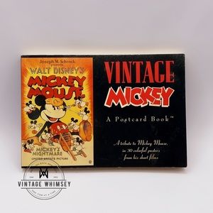 Vintage Mickey Mouse Postcard Book - 1991